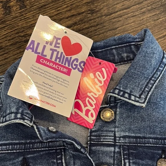 NWT Barbie Blue Denim Jacket for Kids (size 10) - Picture 5 of 8